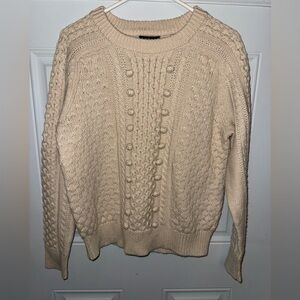 J. Crew Textured Cream Sweater